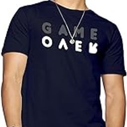 Men's Game Over Printed 100% Cotton T-Shirt - Regular Fit, Round Neck, Half Sleeves-image-88