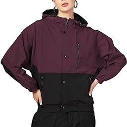 chkokko Women's Polyester Regular Winter Stylish Wind Cheater Hooded Sports Zipper Jacket-picture-39