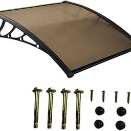 UJEAVETTE Window Awning Versatile Decoration Door Canopy for Entrance Garage Household Light Brown-image-90