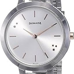 Play Silver Dial Women Watch With Stainless Steel Strap-NS8141KM02-14