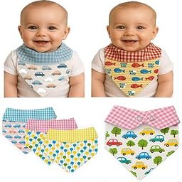 Khillayox Waterproof Bib For Baby Apron with Adjustable Button – Easy-Clean Feeding Apron for Infants & Toddlers Set of 2, 4 AND 6-picture-21
