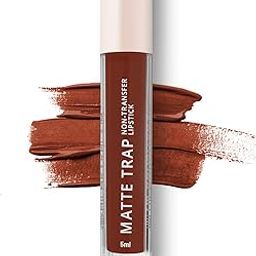 Hilary Rhoda Matte Trap Liquid Lipstick | Non-Transfer & Waterproof Lipstick | 8-Hour Long Stay | Non-Drying Formula | 5ml (Brownie - Shade 10)-15