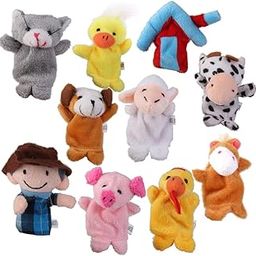 MYADDICTION Old Macdonald Farm Animals Finger Puppets Kids Favor Toys 10pcs-image-7