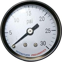 LEFITPA Replacement 0-30 PSI 1-1/2 Inch Diameter 1/8 Inch NPT Pressure Gauge for Interstate Pneumatics G2101-030-5