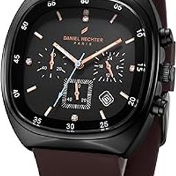 Paris Bercy Collection Modern Multi Functional Watch for Men with Square Dial and Silicon Band-DHM1001-image-4