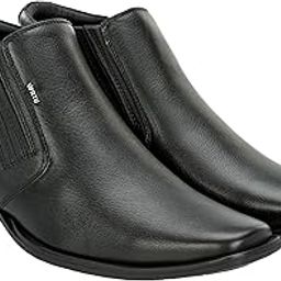 Leather Comfortable Slip On Black Formal Shoes for Men | Office Uniform Dress Loafer Shoe for Office Bussiness Meeting - Black-image-39