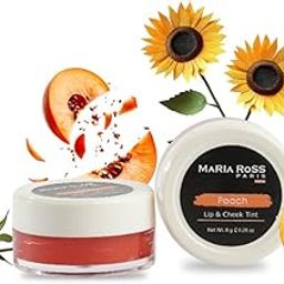 Maria Ross Peach Lip And Cheek Tint Balm with Shea Butter | Lip Balm For Moisturize And Lighten Dark Pigmented Lips-14