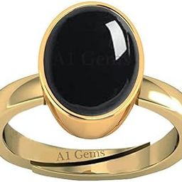 7.25 Ratti Sulemani Hakik Ring Original Natural Black Haqiq Precious Gemstone Hakeek Astrological Adjustable Ring Size 16-24 for Men and Women-image-76