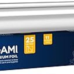 Origami Silver Aluminium Foil for Food Packing 25m with 11 Micron Thickness | Keeps Food Warm and Hygienic | Ideal for Storing, Packing, Wrapping, and Serving - 265g-17