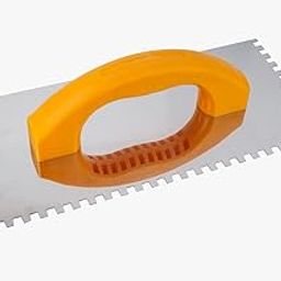 Facile - (6 mm) SS Notch Trowel Closed Handle 280 x 130 x 0.8 MM Stainless Steel Trowel (Orange)…-picture-15