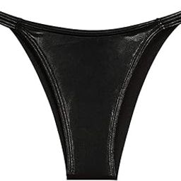 Women’s Faux Leather G-String Panty | Stretchable Honeymoon & Intimate Wear Lingerie | Minimal Coverage Thong for Special Occasions-image-59