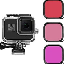Waterproof Case for Go Pro Hero 12 Hero 11 Hero 10 Hero 9 Black with 3-Pack Dive Filter,196ft Underwater Dive Protective Housing for Go Pro 12 11 10 9Scuba Diving Snorkeling Surfing-image-46