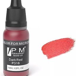 PM Permanent Makeup Cosmetic Color Micro Pigment by BELLE GAGA ™ Lips Permanent Makeup Pigment - Micro Pigment Cosmetic Colour Tattoo Ink Microblading Pigment (P316 Dark Red)-image-95