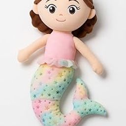 Soft Plush Mermaid Doll for Kids – Colorful Tail, Cute Face & Star Print – 45cm (Multicolor)-image-13