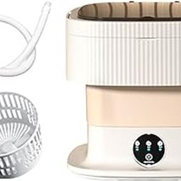 MERISHOPP®Foldable Mini Washing Machine 10L Easy to Carry for Dorm Apartment Underwear Khaki 40W|Home & Garden | Major Appliances | Washers & Dryers |1 Mini Folding Washing Machine(EU Adapter)-image-55