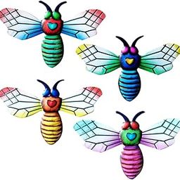 HEAVENGLOW Hand-Painted Wall Art Decor Furnishing Crafts Bee Decor 4X for Home Backyard-image-69