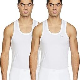 Men's White Bamboo Cotton Vest - Pack of 2 (White, XS)-image-70