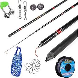Fly Rod - Medium Heavyweight Sensitive Fishing Rod, Tournament Quality Spinning Fishing Rod |360Cm Rod Fishing Rod with Net Storage Bag, Hooks, Line,Bell, Wight Balls, Swivel Combo-picture-14