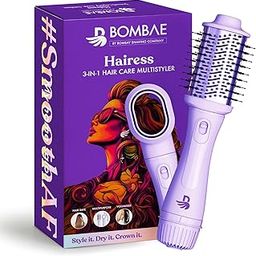 Bombae Hairess Ionic 3-in-1 Hot Air Brush Volumiser and Hair Straightener | 3-in-1 salon- styling for frizz-free hair | 1200 W Blow Dry Styling Tool | 2 years warranty-25