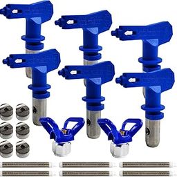 14Pcs Reversible Spray Nozzle Tips for Airless Paint Sprayer Guns With Filters and Protective Seat - Machine Parts for House, Car, Hull Painting (211, 315, 417, 515, 517, 623)-image-44