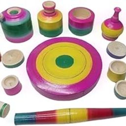 Mamu Shop Traditional Wooden Kitchen Set Toys for Kids, Multicolour Cooking Play Set, Educational Role Play Toys-image-71