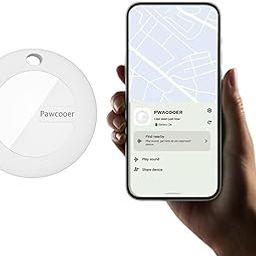 Bluetooth Tracker, Google Authorized Keys Finder and Item Locator for Keys, Bags and More, Key Tracker Tag with Holder, IP65 Waterproof Small Tracker Works with Google Find My APP (White)-4