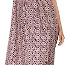 Brand Women's Cotton Night Dress Flower Printed Ankle Length Night Gown Maxi | Nighty | Round Neck 2383 (Free Size)-image-58
