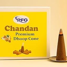 Chandan Dhoop Cones | Chandan (Sandalwood) Organic Dhoop with Long-Lasting Fragrance for Pooja Meditation | Pack of 60 Pice-image-29
