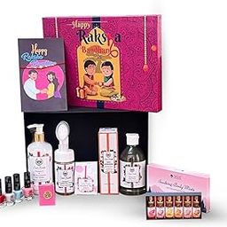 Sage Apothecary - 10 Item Rakhi Gift Hamper for Brother | Rakhi Gift for Brother | Rakhi Gift for Sister | Premium Rakhi Gift Box | Rakhi gift hamper for Brother and Sister | Rakhi with sweets | Rakhi with Gift | Rakhi Gift Hamper | Sweets gift box | Dry Fruits | Rakhi-50