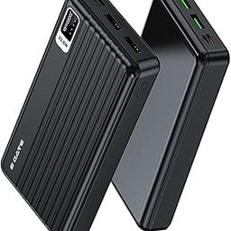 E GATE 204B Powerbank | 20000mAh | 22.5W Fast Charging | QC + PD | Dual Input Port : Type C & Micro USB | Triple Output Port : 2X USB & Type C | LED Indicator| for All iPhone & Android (Black)-32