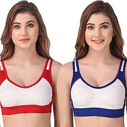 Red and Blue Colour Sport Bra Gymwear-picture-42