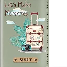 Unisex-Adult Personalized Printed Leather Passport Cover With Customised Name | Printed Travel Quote On Passport Holder (Design 02, Mint Green)-image-58