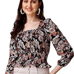 Women Casual Regular Sleeves Printed Top-image-101