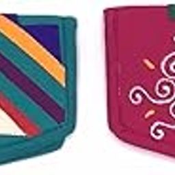 Women's Handmade Designed Mini Wallets Return Gifts for Pooja Wedding Sangeet Shagun Birthday - Multi Coloured Pack Multi 2-15