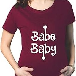 TheYaYaCafe Mothers Day Babe Baby Women's Pregnancy Maternity T-Shirt Top Tee Round Neck Half Sleeves-image-91