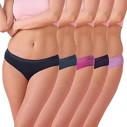 enamor Women's Cotton Blend Classic Solid Briefs (Pack of 5) (CB07_Multicolorsolid-picture-31