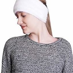 Soft Knitted Warm woolen Headband Earmuffs Earcap Earcover Winter accessories trendy stylish Earwarmer (White)-image-6