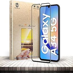 IQShield Tough-Glaz Tempered Glass Screen Protector Guard Designed for Samsung Galaxy A34 / M34 (6.6 Inch) 5G-14