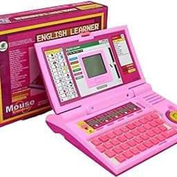 Cable World Educational Laptop Computer Toy for Kids Above 3 Years - 20 Fun Activity Learning Machine, Now Learn Letter, Words, Games, Mathematics, Music, Logic, Memory Tool,Pink-24