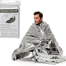 Styxon Emergency Foil Thermal Blanket Blankets for Outdoors, Hiking, Survival, Marathons or First Aid | 160 CM X 210 CM | Pack 1 | Silver-image-31