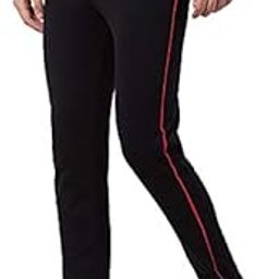 Men's Black Cotton Trackpant with Side Red Strip-image-21