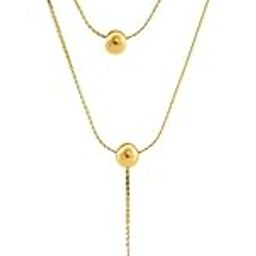 18k Gold Plated Drop Bead Necklace for Women - Gift for Girls & Women | Waterproof & Anti-Tarnish Necklace-6