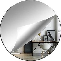Fliptic Acrylic Silver Mirror, 6 inches Round (Pack of 4pcs), Frameless Silver Round Wall Mirror for Bathroom, Entryway, Bedroom, Wedding Table Centerpiece, (Thickness - 1 mm)-24