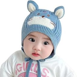 Baby Winter caps Unisex Beanie fit for 6 Months to 3 Years Old Toddler Baby Winter Caps for Kids Boy's and Girl's Free Size-image-98