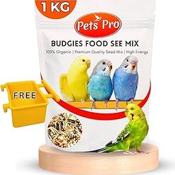 Pets Pro Bird Food Budgies Food Seed Mix 1KG with Free Feeder | Nutritional Millets Special Food for Budgies | Love Birds | Cockatiels | Finches | Special Mix 12+ Vital Grains with Minerals.-picture-14