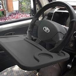 Kekezip 2 in 1 Car Tray Table, Car Steering Wheel Desk for Laptop and Cup Holder for Car Steering, Eating/Laptop Steering Wheel Desk Black, Car Food Trays (Pack of 1)-picture-12