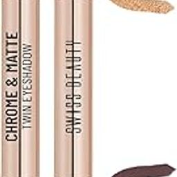 Swiss Beauty Chrome & Matte Twin Eyeshadow Stick | Mix of Matte and Shimmer | Easy to blend, non creasing eyeshadow | 24 Hour Stay | Shade- Cinnamon Crush, 2g-image-23