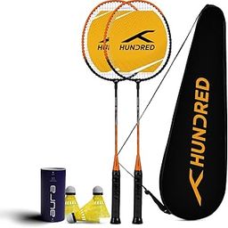 Powertek 100 (2 Strung Rackets with 1 Full Cover) with 3 pc Aura Nylon Shuttlecocks-image-65