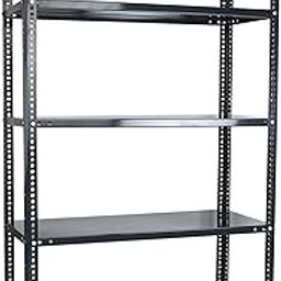 Mil-Nil Prime CRC Sheet 5 Shelf Multipurpose Slotted Angle Rack, 60 x 36 x 15 Inch, 24 Gauge (Grey) 16 Gauge Angles-7