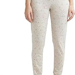 RX61 Women's Super Combed Cotton Relaxed Fit Cuffed Hem Styled Printed Pyjama-image-4